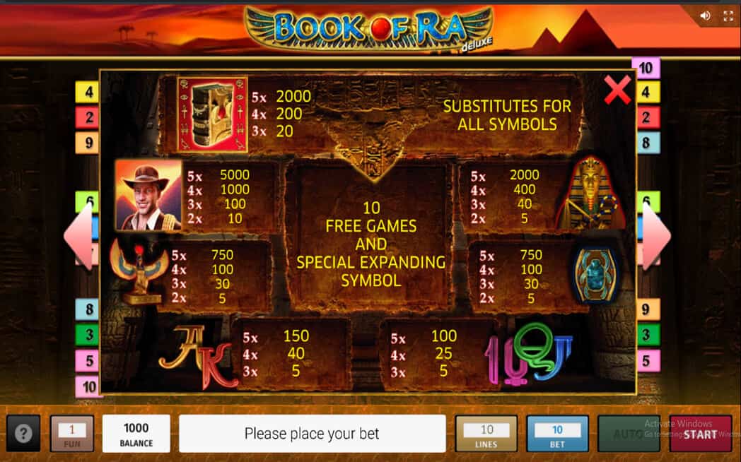 Book Of Ra Deluxe Info XOSlot