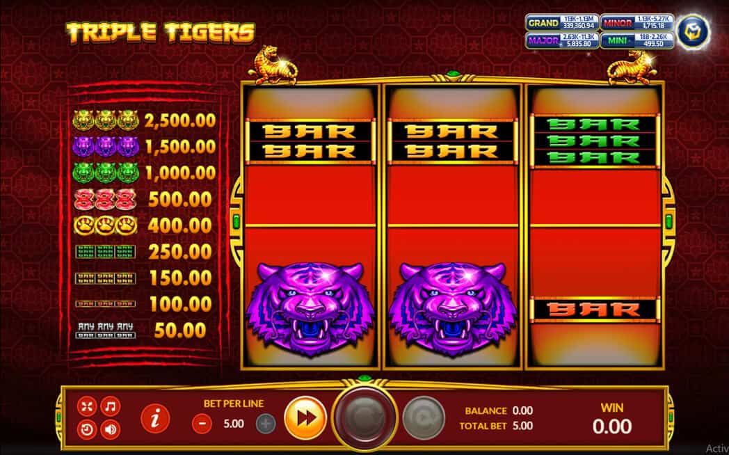 Triple Tigers Game XOSlot