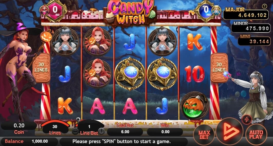 Candy Witch สล็อต เว็บตรง SimplePlay slotxo888